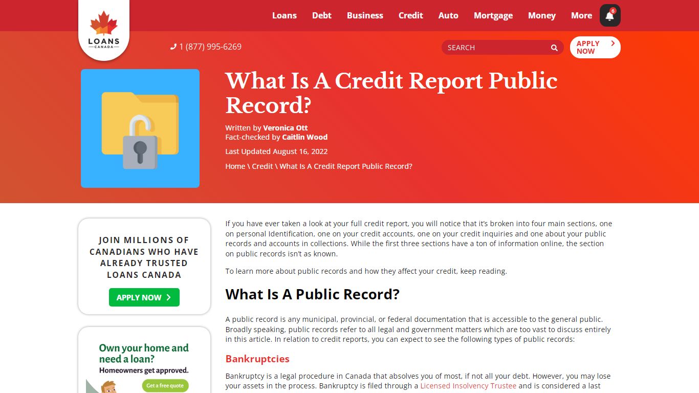 What Is A Credit Report Public Record? - Loans Canada